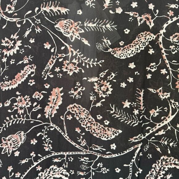 NEW ba&sh Cherry Printed Midi Dress Carbone Size Medium - Picture 8 of 14